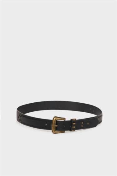 Kadın Suni Deri Jean Kemeri