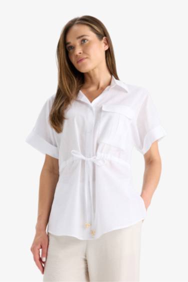 Regular Fit Shirt Collar Short Sleeve Shirt