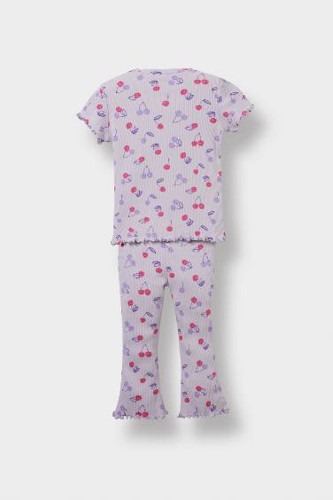 Girl Patterned Camisole T-Shirt Leggings 2 Piece Set