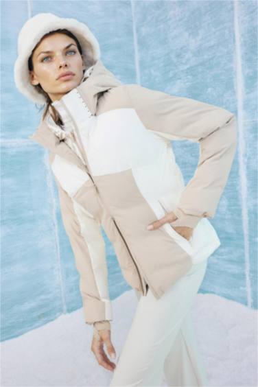 Waterproof Regular Fit Hooded Ski Jacket