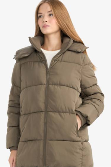 Su Geçirmez Regular Fit Kapüşonlu Parka