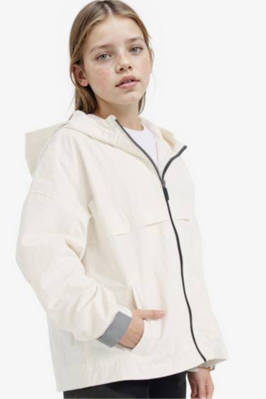 Дождевик с сетчатой подкладкой и капюшоном для девочек