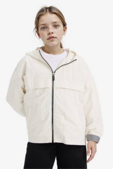 Дождевик с сетчатой подкладкой и капюшоном для девочек