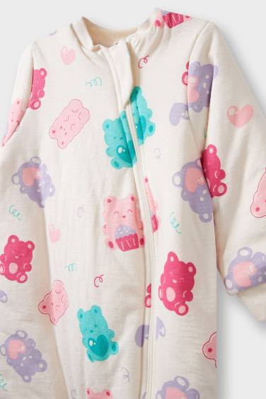 Baby Girl 1.6 Tog Fiber Patterned Jumpsuit