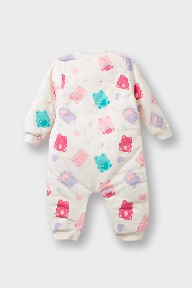 Baby Girl 1.6 Tog Fiber Patterned Jumpsuit