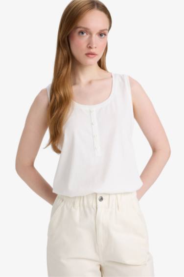 Regular Fit Crew Neck Tank Top