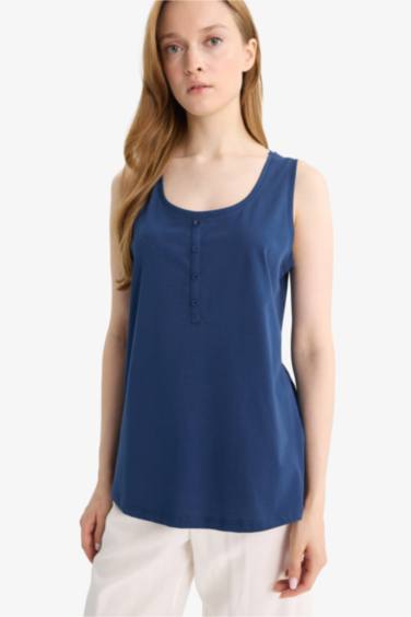 Regular Fit Crew Neck Tank Top