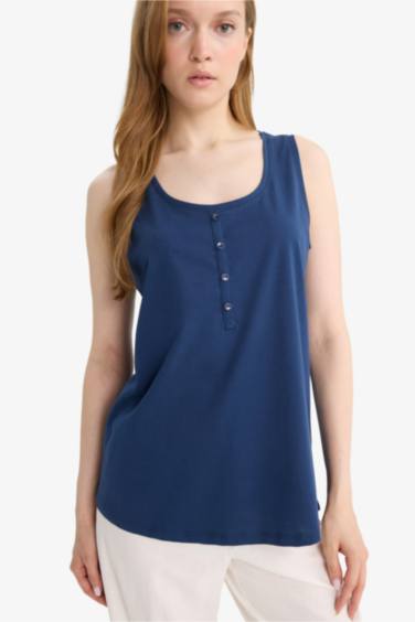 Regular Fit Crew Neck Tank Top