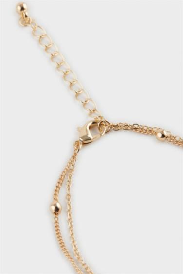 Женский браслет золотого и синего цветов, комплект из 2