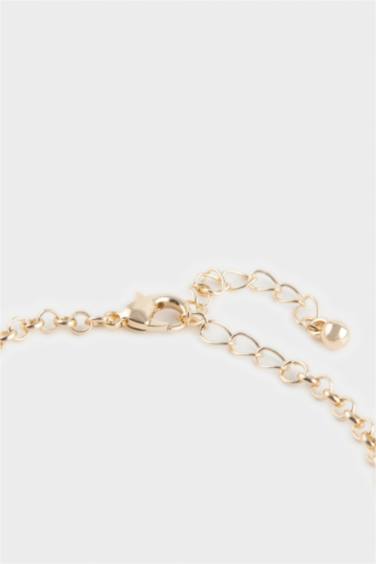 Женский Золотой Браслет с Цветными Камнями