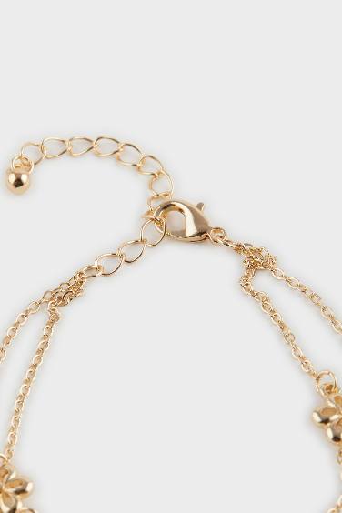 Женский Двойной Браслет с Жемчужными Деталями