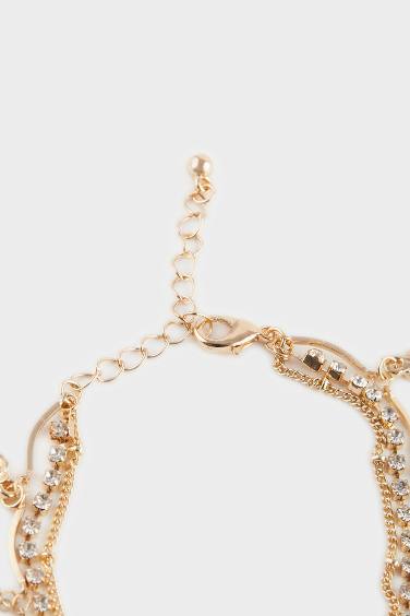 Женский Золотой Браслет с Камнями