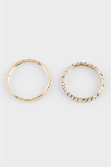 Woman 2 Piece Golden Bracelets