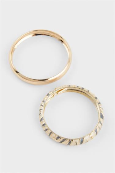 Woman 2 Piece Golden Bracelets