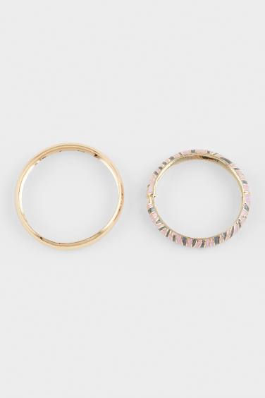 Lot de 2 Bracelets dorés pour femme