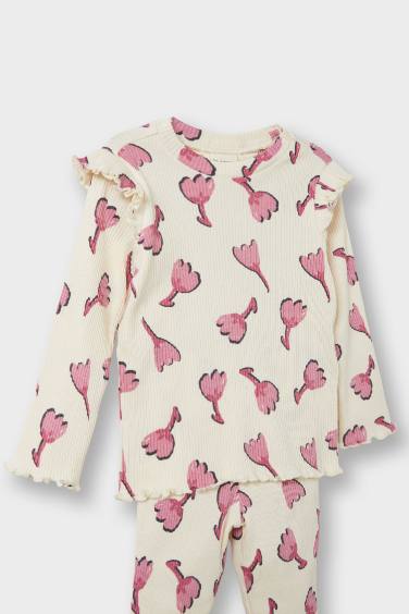 Baby Girl Floral Sweatshirt Leggings 2 Piece Set