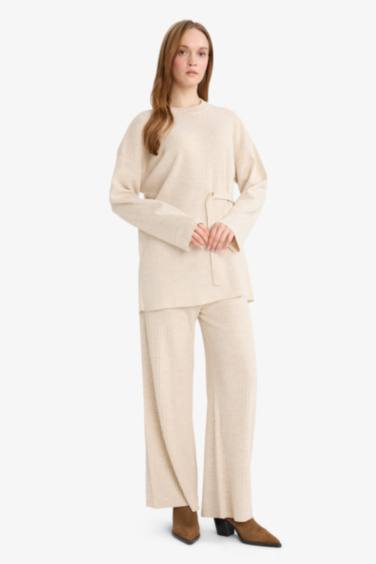 Wide Leg Knitwear Trousers