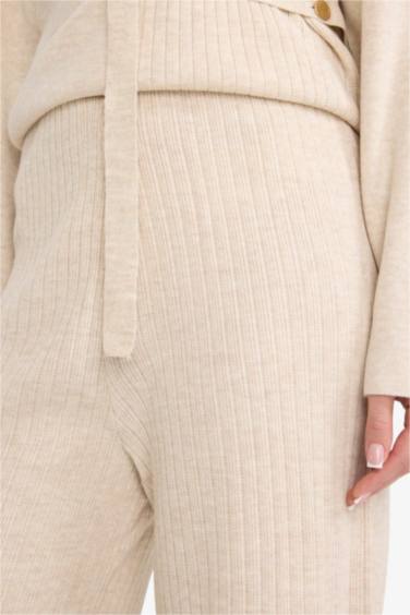 Wide Leg Knitwear Trousers