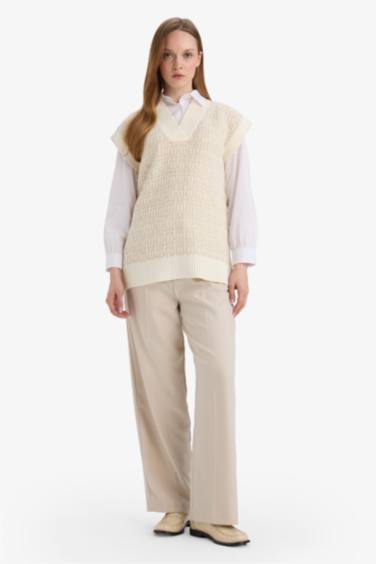 Gilet en maille à col V Coupe ample