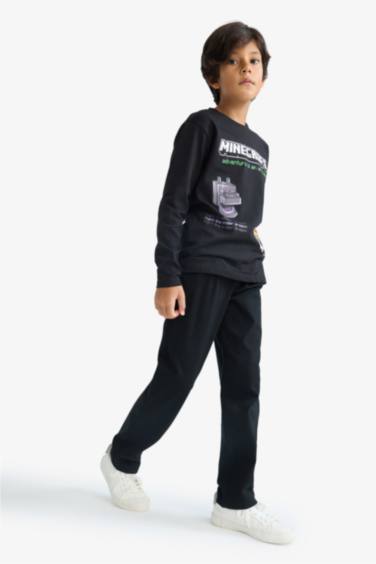 Boy Regular Fit Straight Leg Gabardine Trousers
