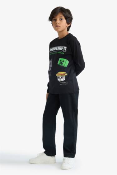 Boy Regular Fit Straight Leg Gabardine Trousers