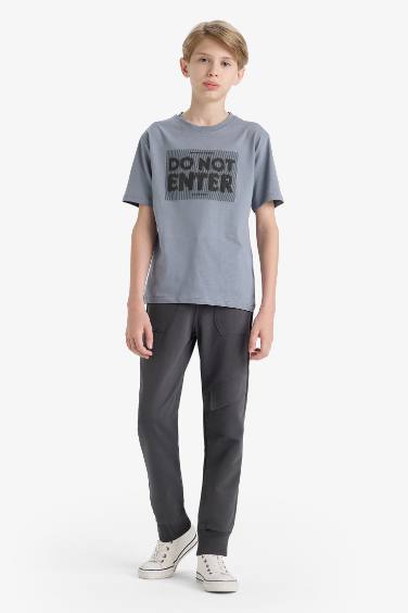 تيشيرت ولادي نص ردن مطبوع قصة عادية