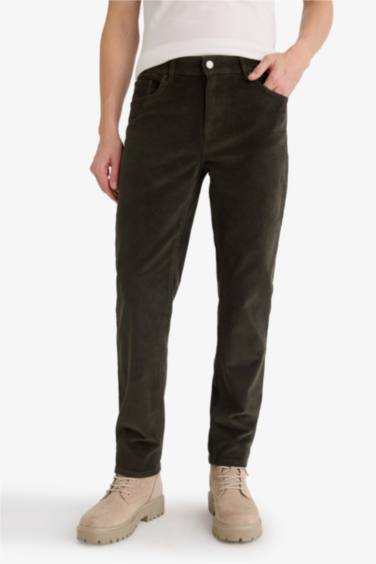 Regular Fit Velvet Trousers