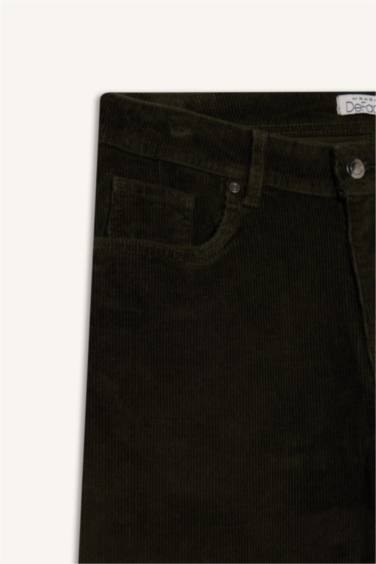 Regular Fit Fitilli Kadife Pantolon