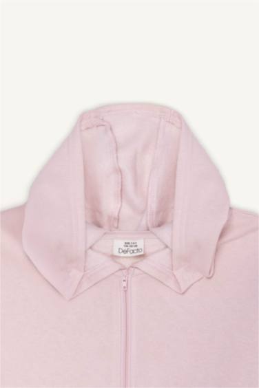 جاكيت قماش سميك قصة عادية بغطاء للرأس