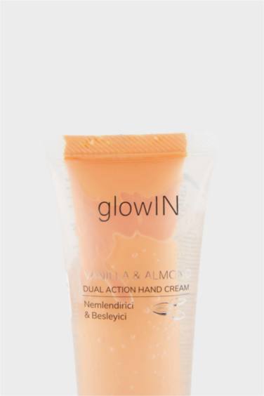GlowIN Vanilya ve Badem Özlü Nemlendirici El Kremi – Çift Etkili Besleyici & Onarıcı Formül (75ml)