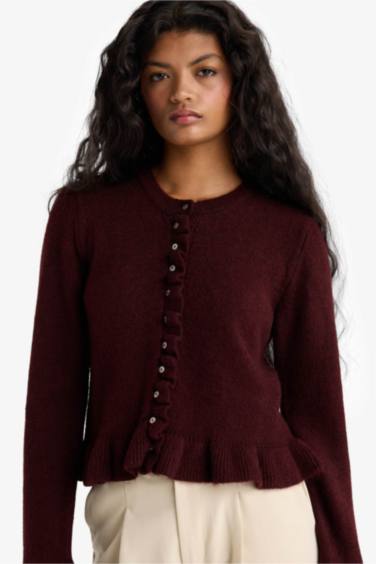 Regular Fit Crew Neck Knitwear Cardigan