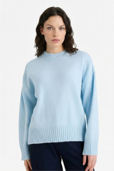 Oversize Fit Crew Neck Knitwear Pullover