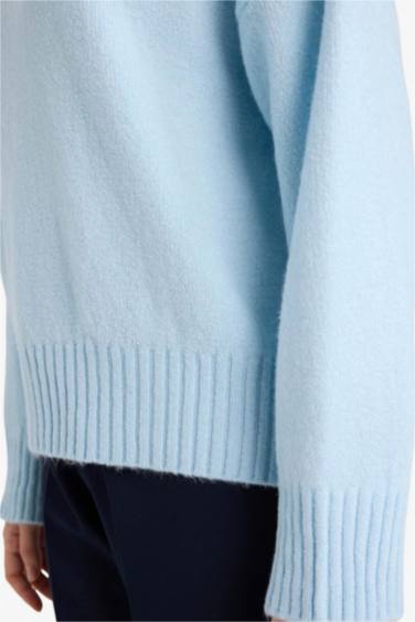 Oversize Fit Crew Neck Knitwear Pullover