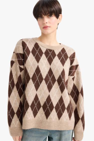 Relax Fit Crew Neck Knitwear Pullover