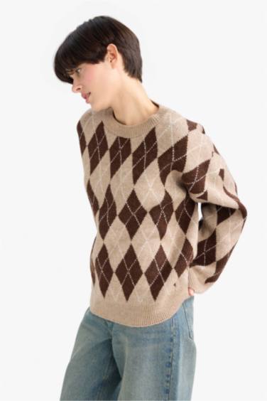 Relax Fit Crew Neck Knitwear Pullover