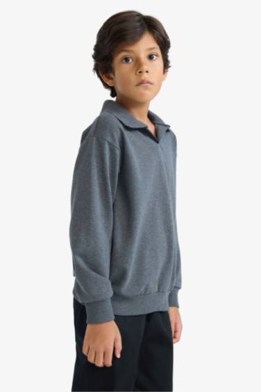 سويت شيرت اولادي قصة عادية بياقة عالية