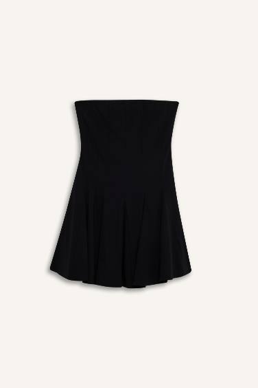 	Coool Skater Fit Straplez Bengalin Mini Siyah Elbise