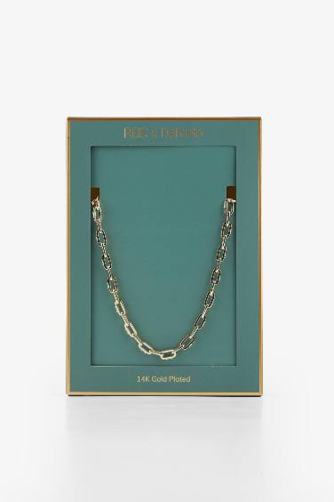 Reis x DeFacto 14 Ayar Altın Kaplama Glow Muse Kadın Gold Ataç Zincir Kolye