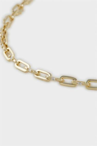 Reis x DeFacto 14 Ayar Altın Kaplama Glow Muse Kadın Gold Ataç Zincir Kolye