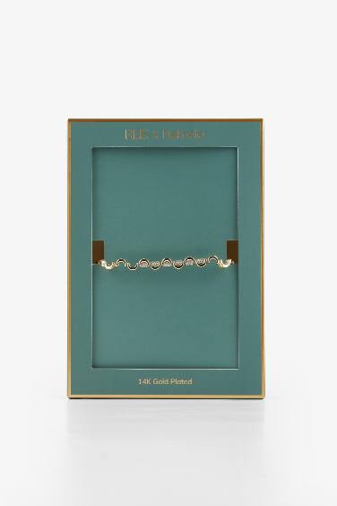 Reis x DeFacto 14 Ayar Altın Kaplama Sangria Mini Kadın Taşlı Gold Bileklik