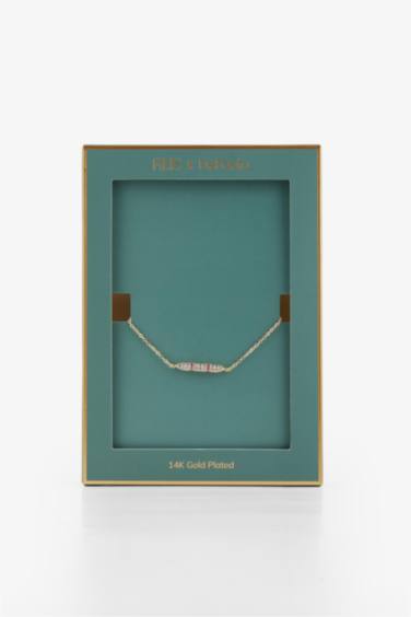 Reis x DeFacto Gold Plated Velveta Purple Stone Gold Bracelet