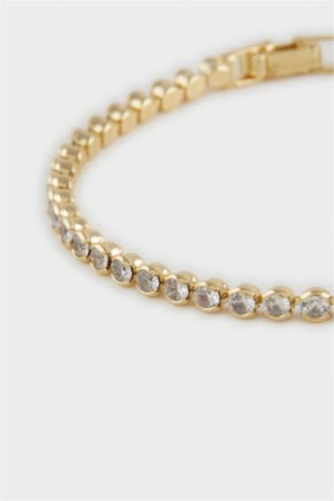 Reis x DeFacto 14 Ayar Altın Kaplama Pure Glow Kadın Taşlı Su Yolu Gold Bileklik