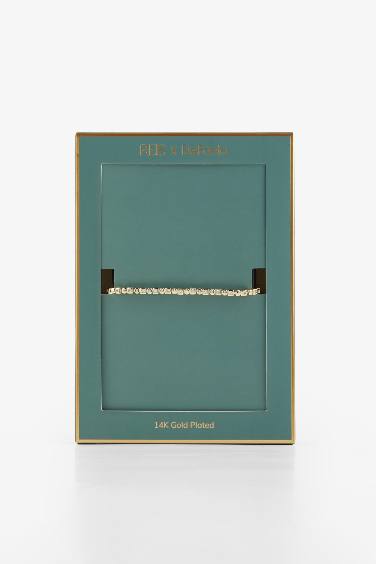 Reis x DeFacto 14 Ayar Altın Kaplama Luce Di Cubo Kadın Taşlı Gold Bileklik