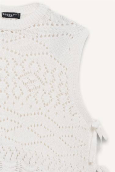 Slım Fıt Bisiklet Yaka Yelek - Görsel 8