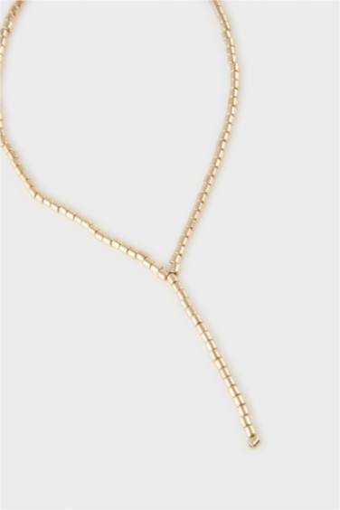 قلادة نسائي بخرز ملون احمر - قطعتين