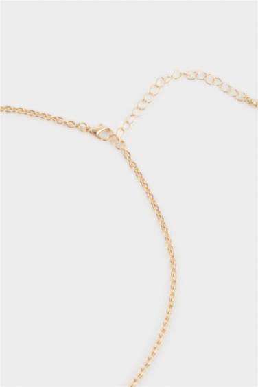 Woman Gold Charm Necklace