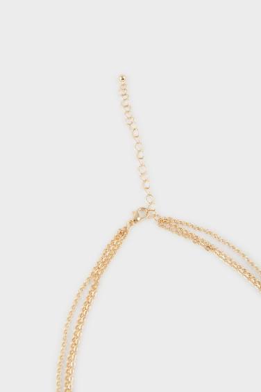 طقم 3 عقود ذهبية صدفة نسائي