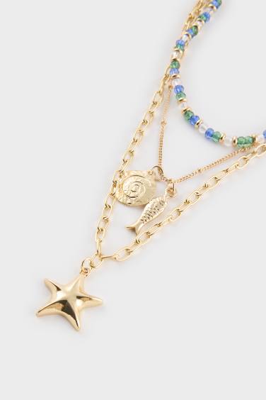 طقم 3 عقود ذهبية نسائي