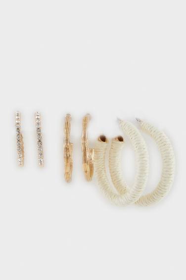 Woman 3 Piece Hoop Earringss