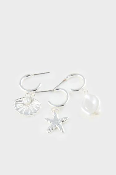 Kadın 6'lı Silver Küpe